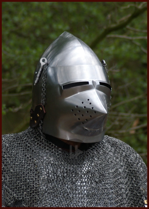 foto Houndskull bascinet, AD 1390, battle-ready